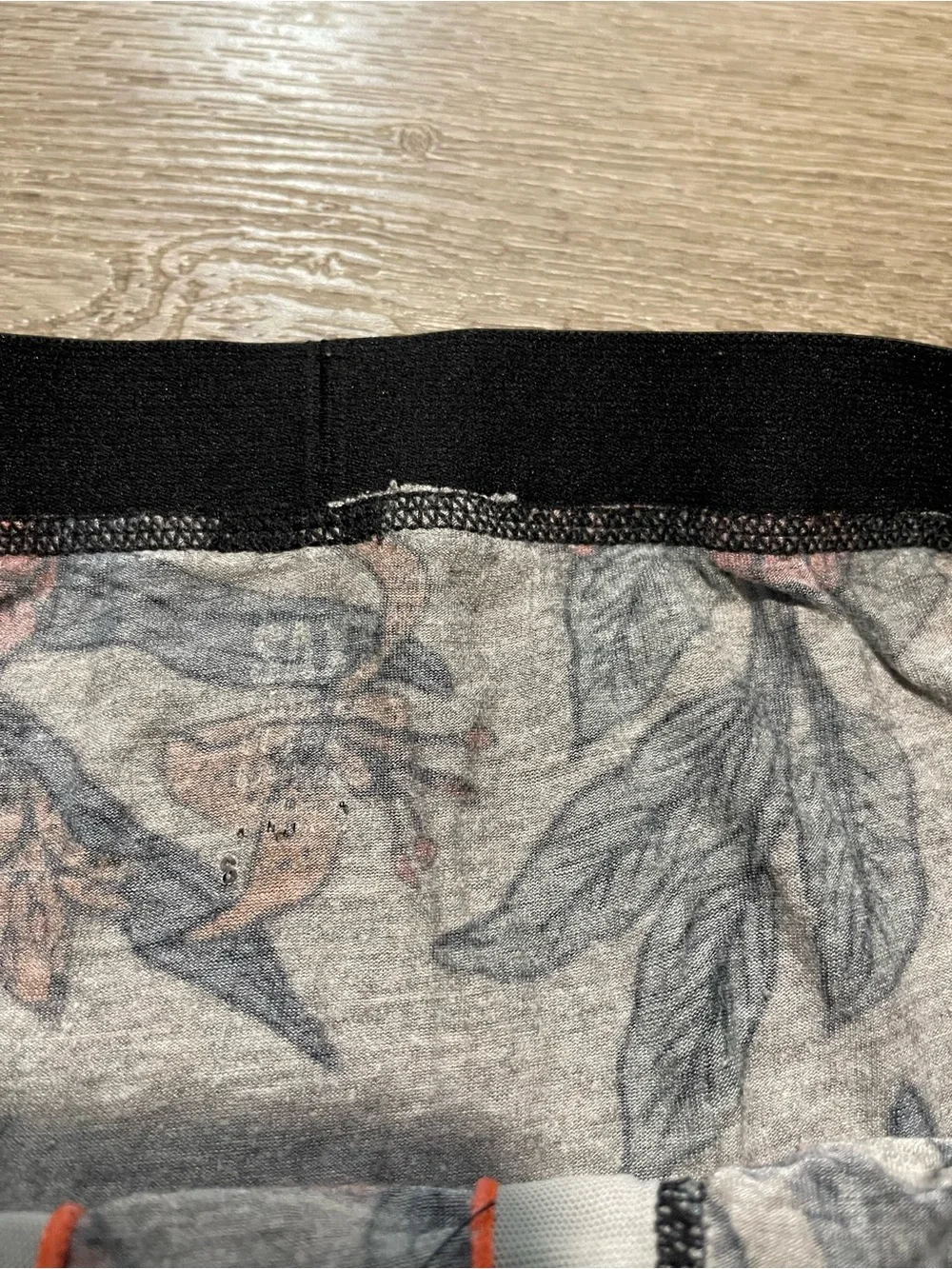 Saxx Tropical Boxer Briefs - Navy Blue, Light Blue & Gray with Orange Accents